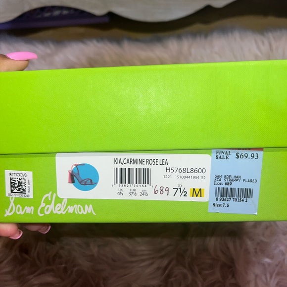 Sam Elderman Pink sandals size 7 1/2 - Picture 6 of 7